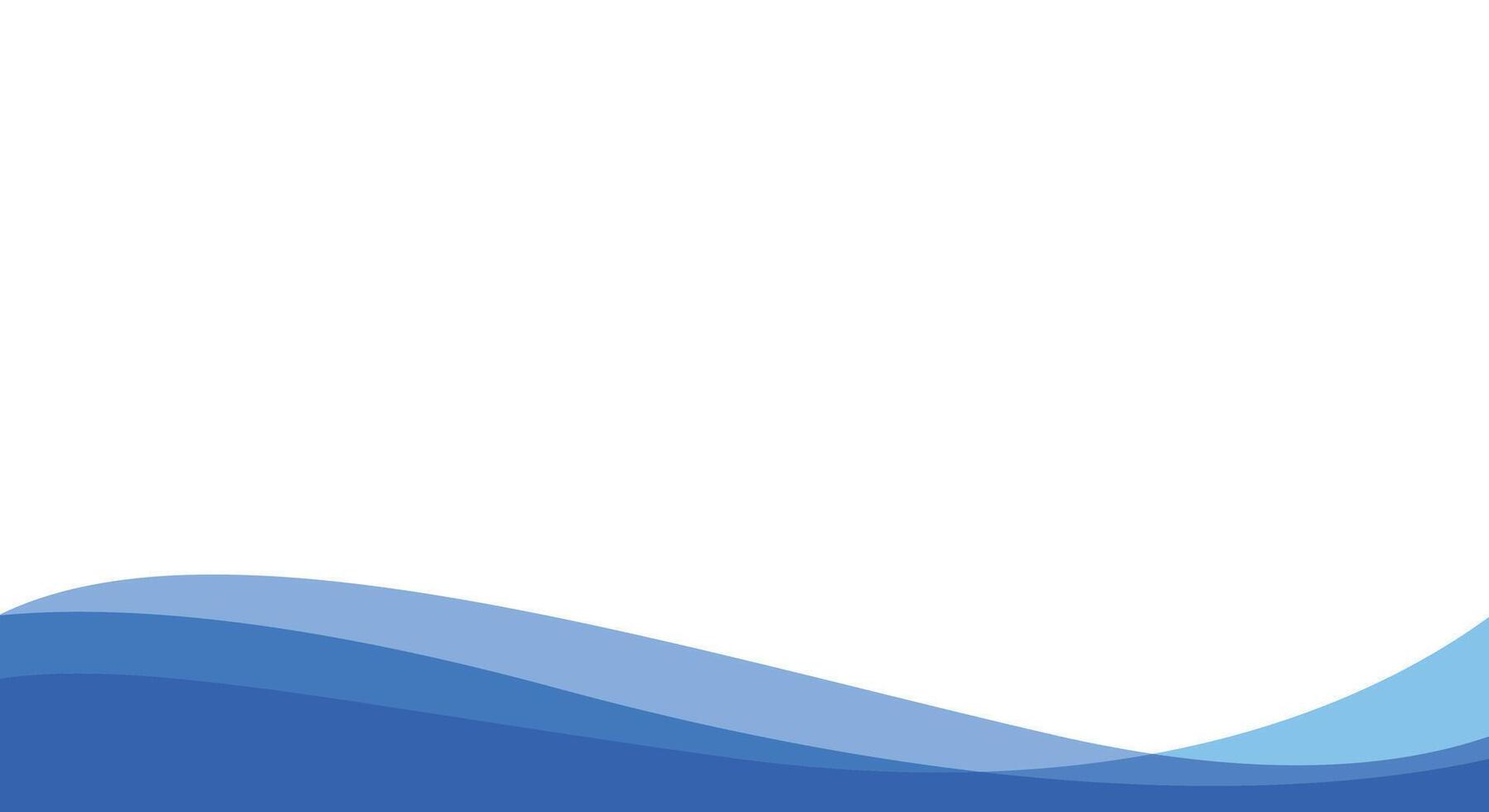 abstract blue wave white background design template vector