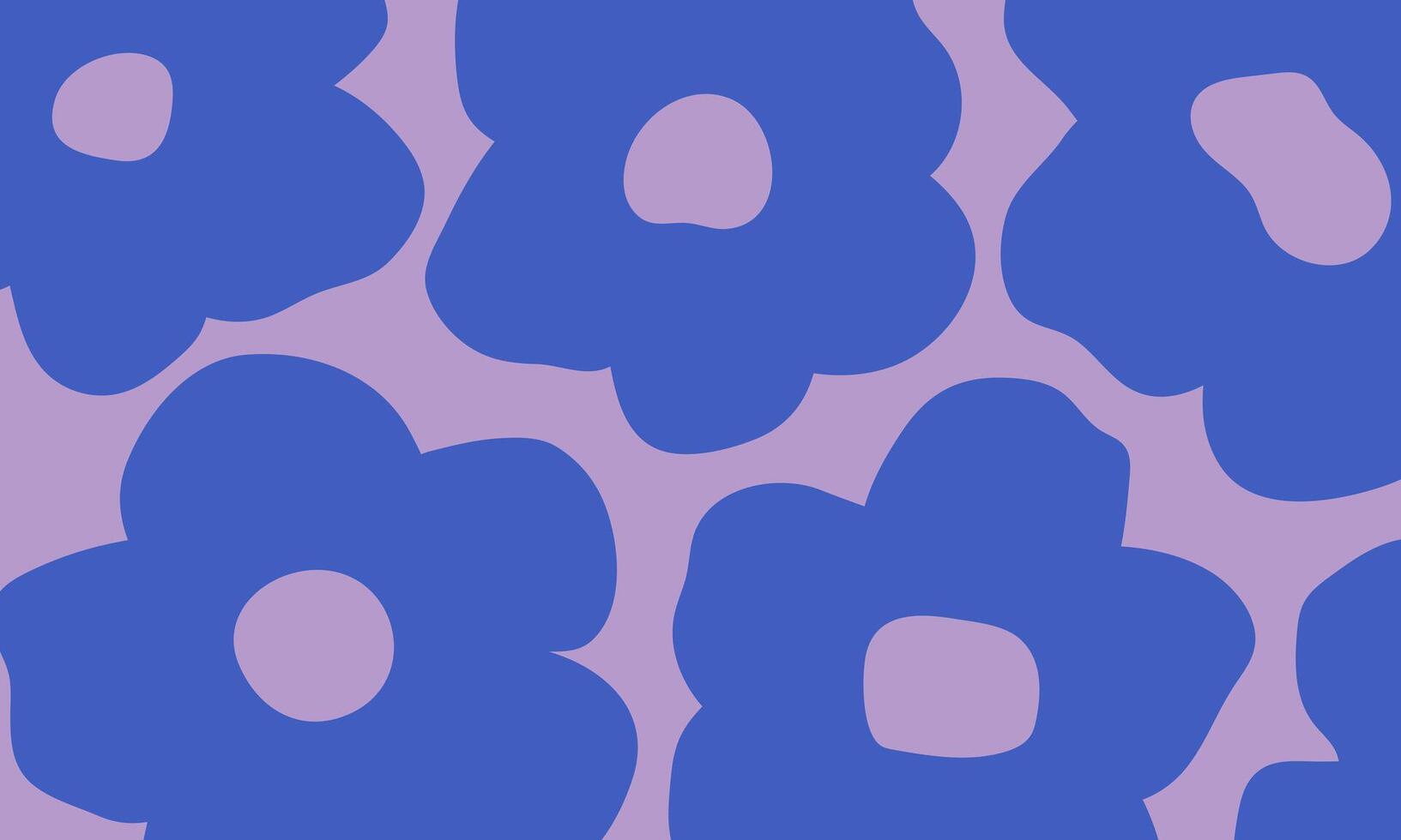 Groovy flowers background. Floral hand drawn naive pattern. Abstract minimal design in 60-70s retro hippie style vector