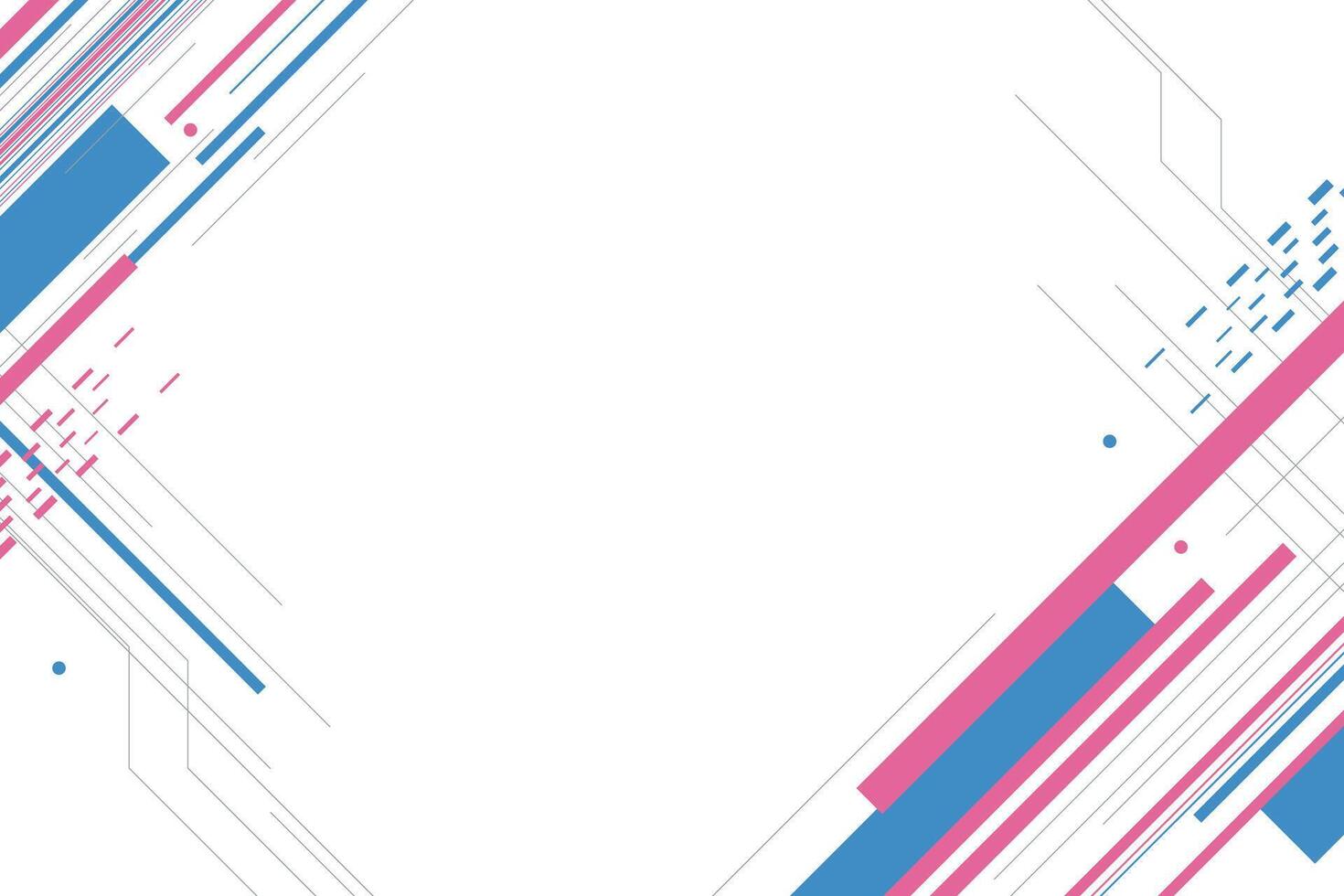 Abstract geometric lines background with blue and pink accents vector