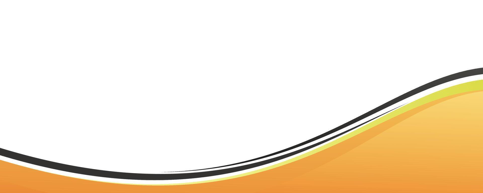 Abstract orange wave background with white space vector