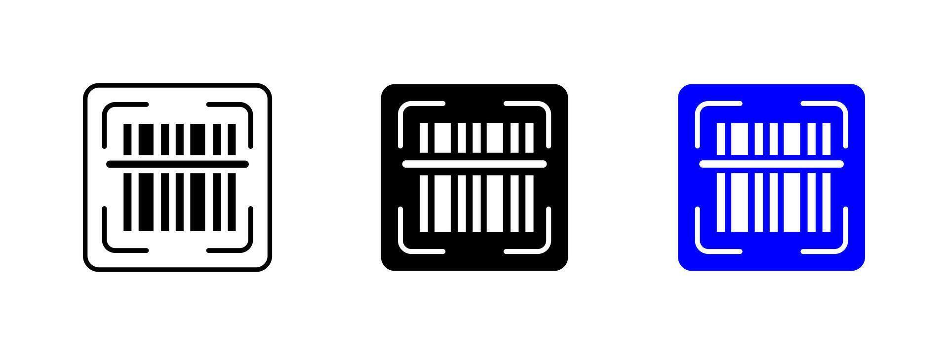 Scanner barcode icon. Handheld barcode reader emitting red laser beam illustration. Essential device for retail checkout and inventory management symbol. vector