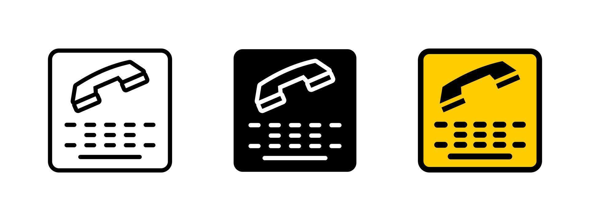 Telephone braille icon. Phone handset with tactile dots for visually impaired users illustration. Accessible communication and contact support symbol. Inclusive design sign. Tactile pictogram. vector