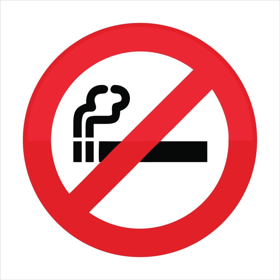 No smoking sign on white background vector