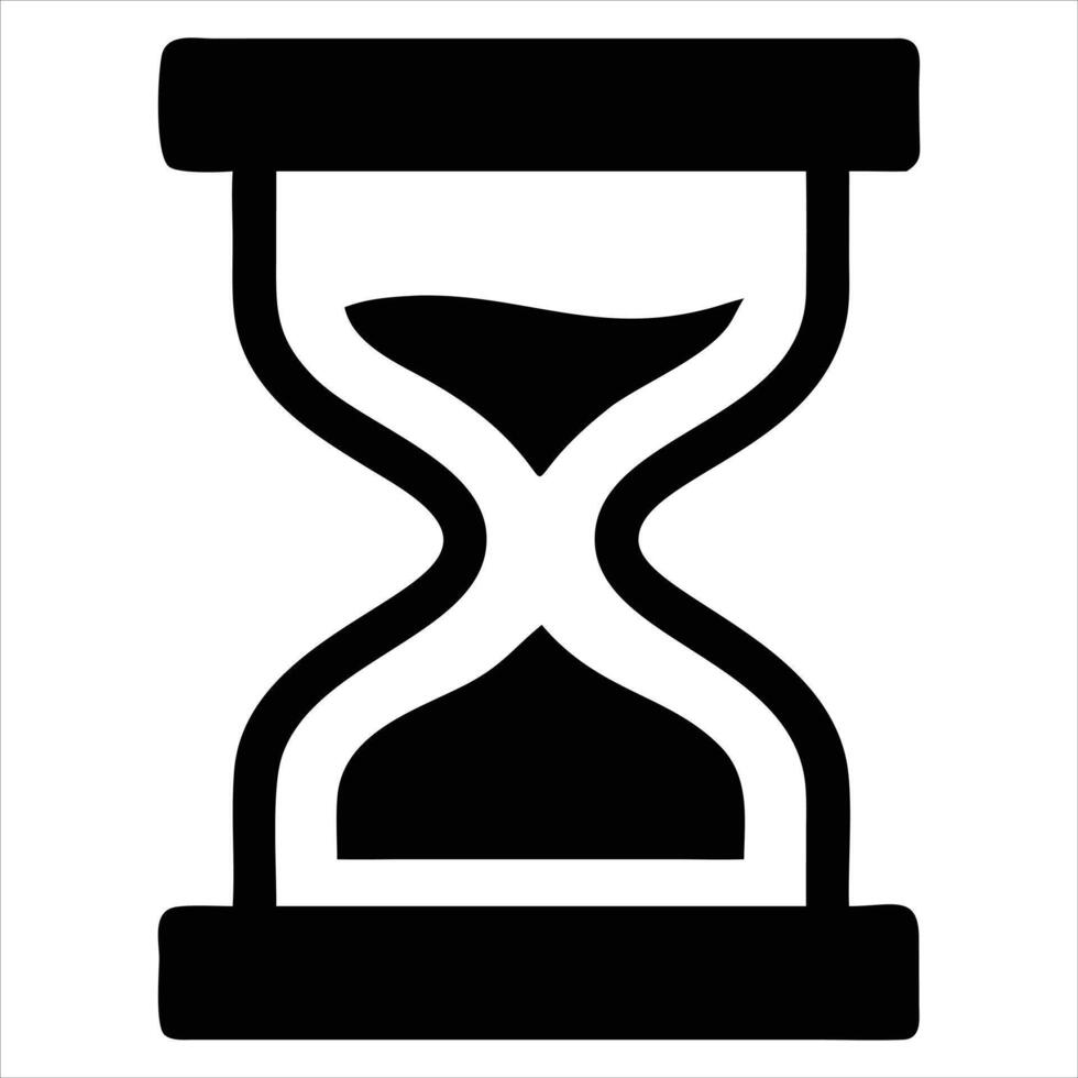 Hourglass Icon Symbol of Time and Patience on White Background vector
