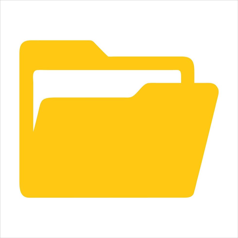 File Folder Icon Digital Document and Organization Symbol on White Background vector