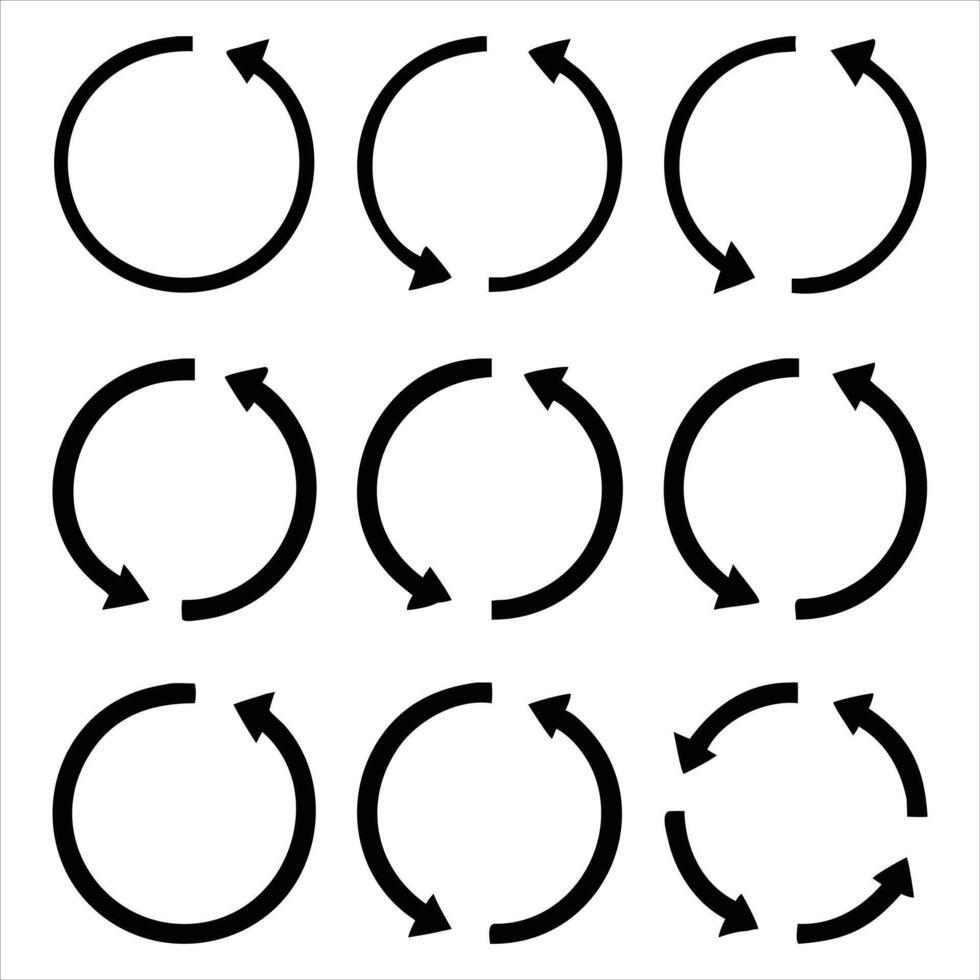 A set of arrows that are moving in different directions vector