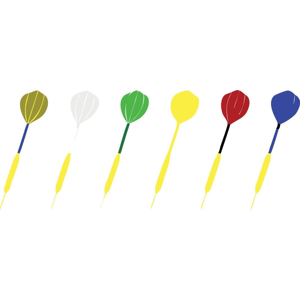 Darts illustration game sport target throwing equipment design vector