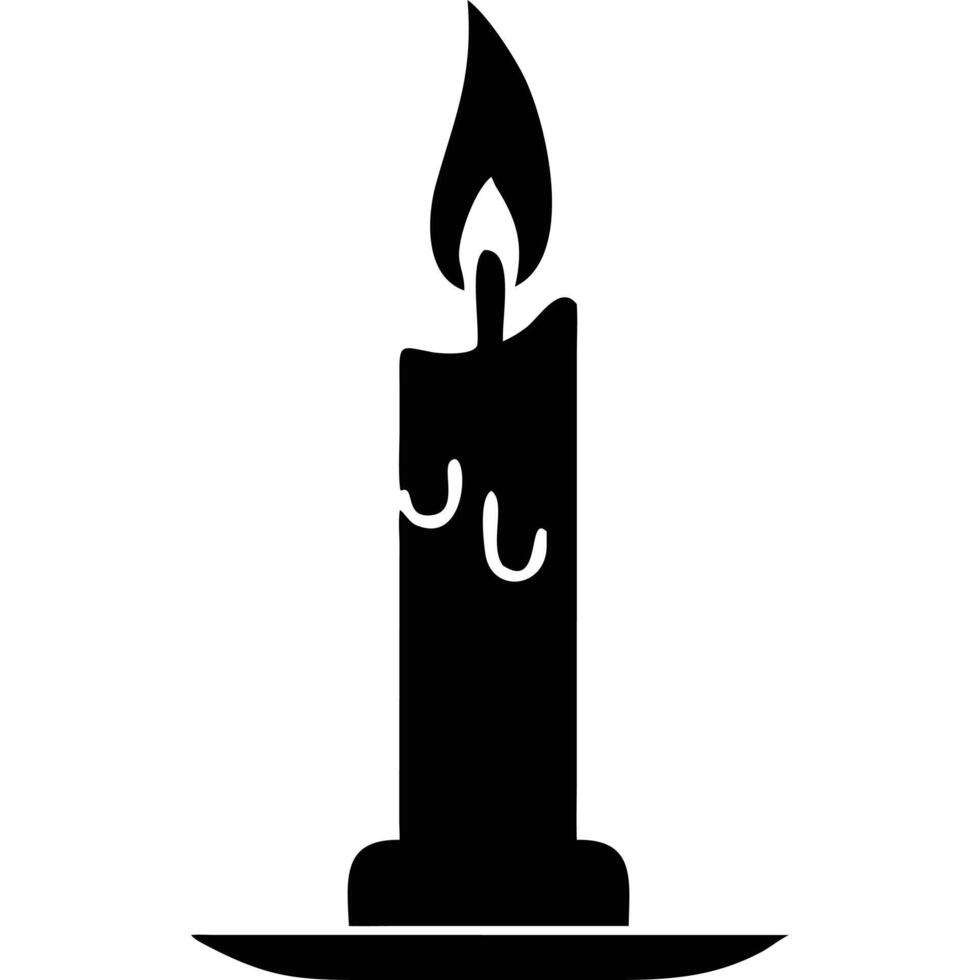 Candle icon illustration light and decoration symbol design vector