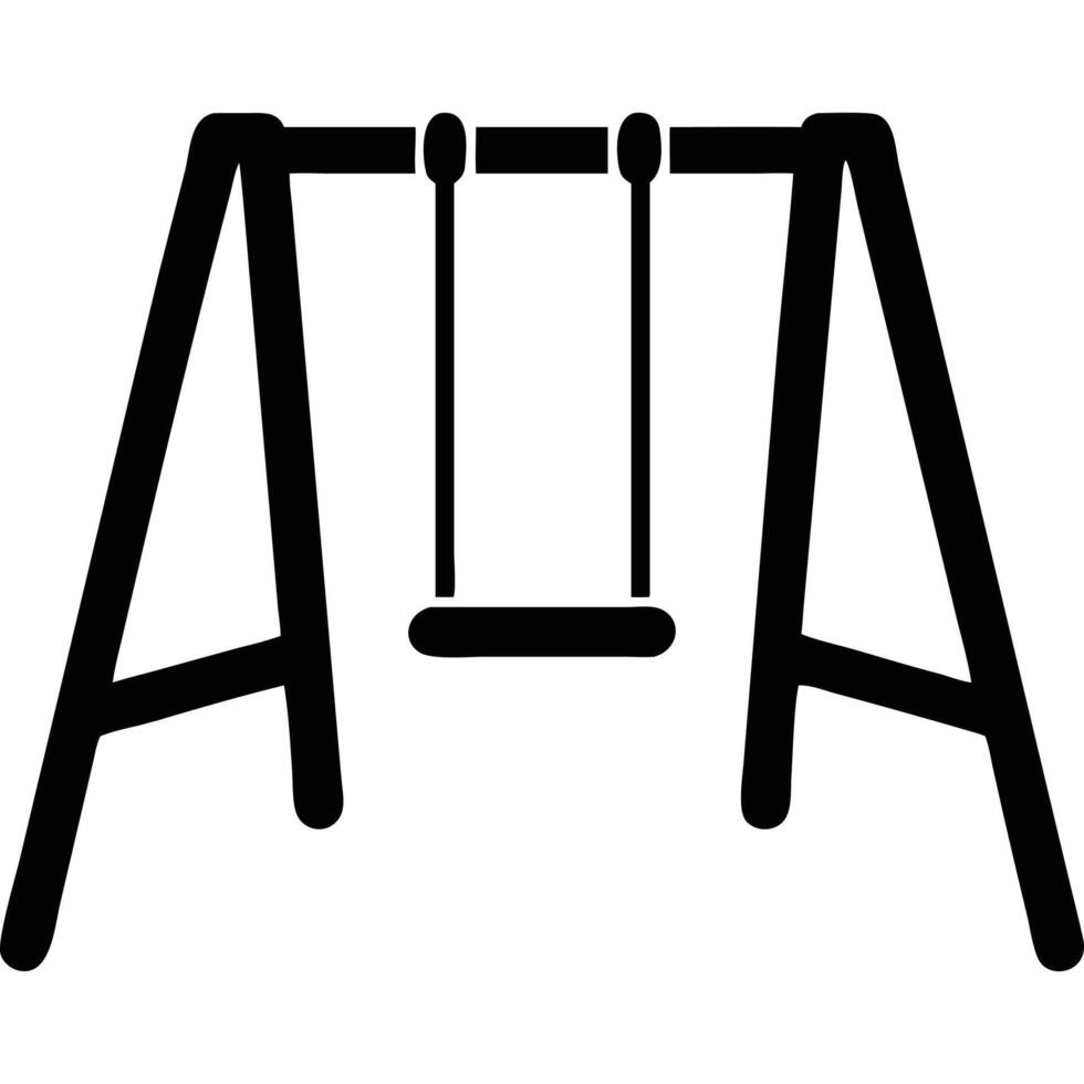 A swing set icon on a white background vector