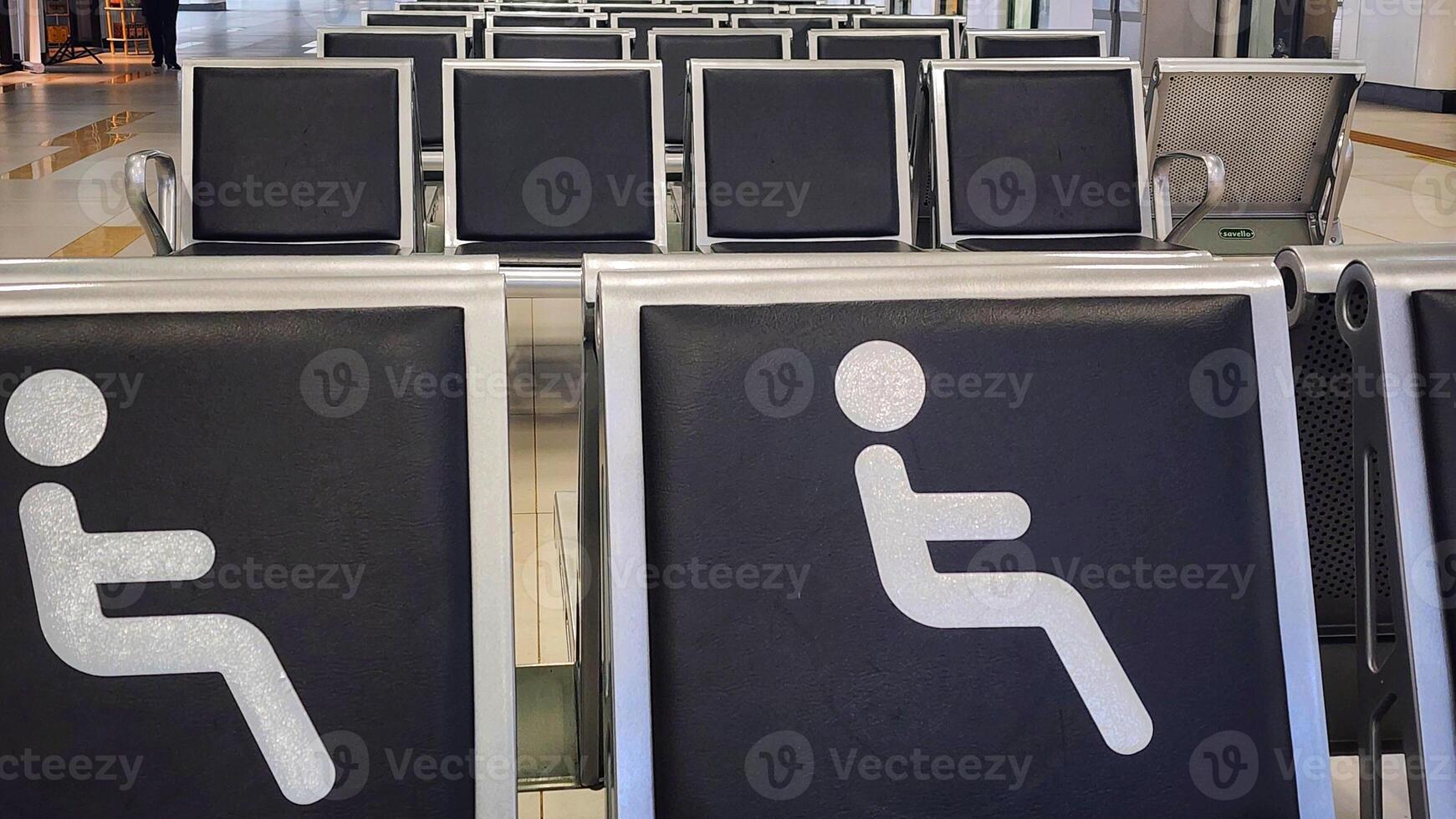Accessible seating area for individuals with disabilities photo