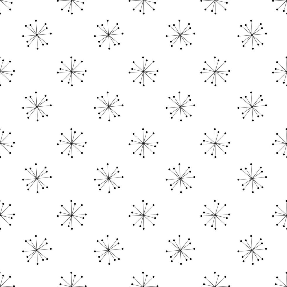Seamless monochrome pattern with abstract balls on a white background vector