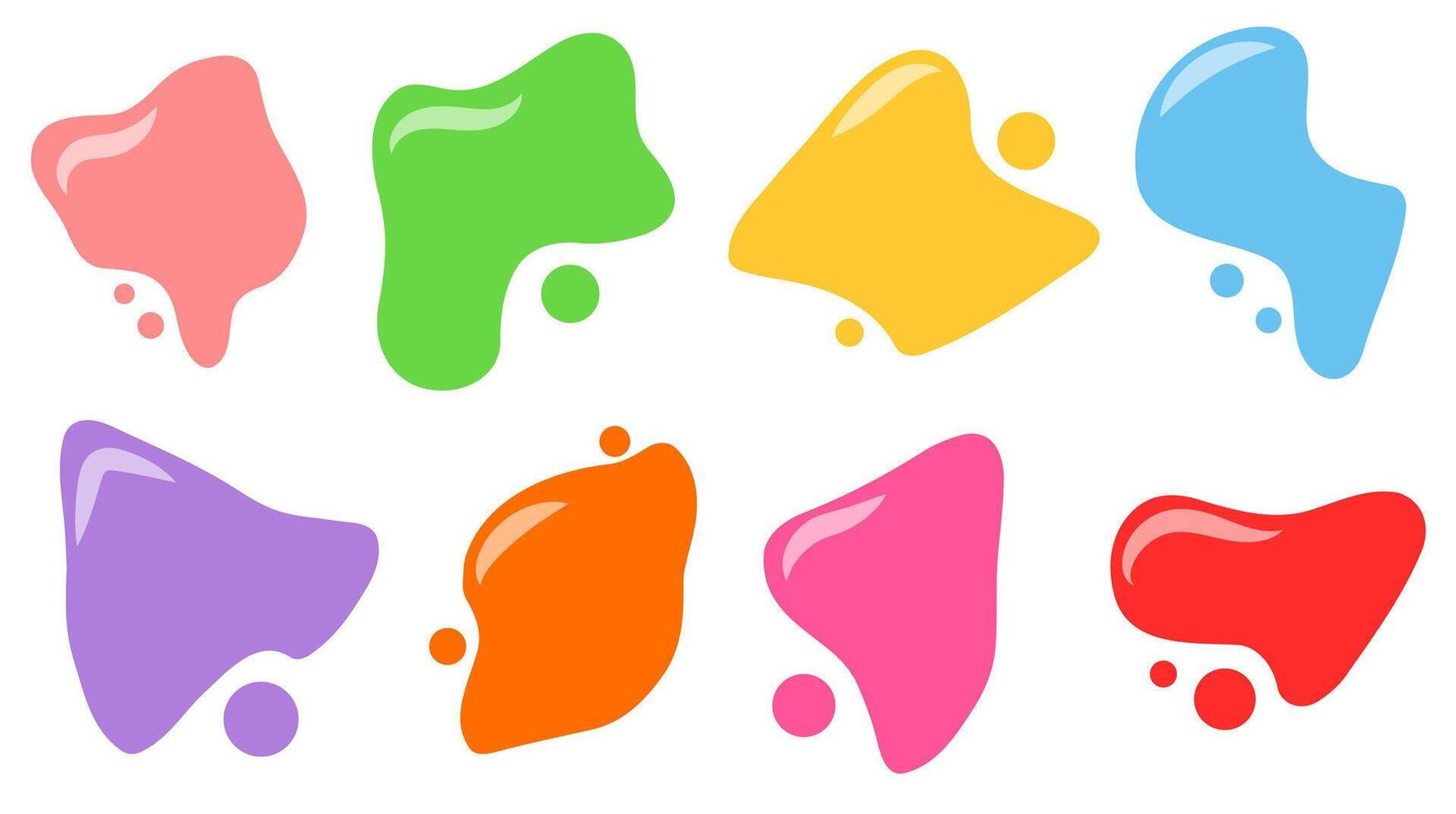 Colored blots on a white background vector