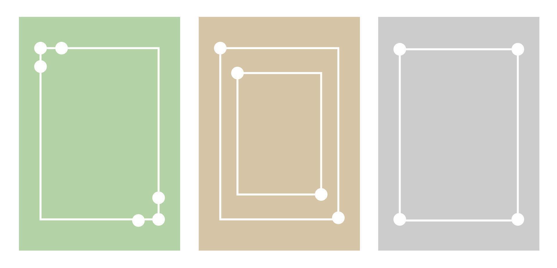 Set of geometric, abstract frames vector