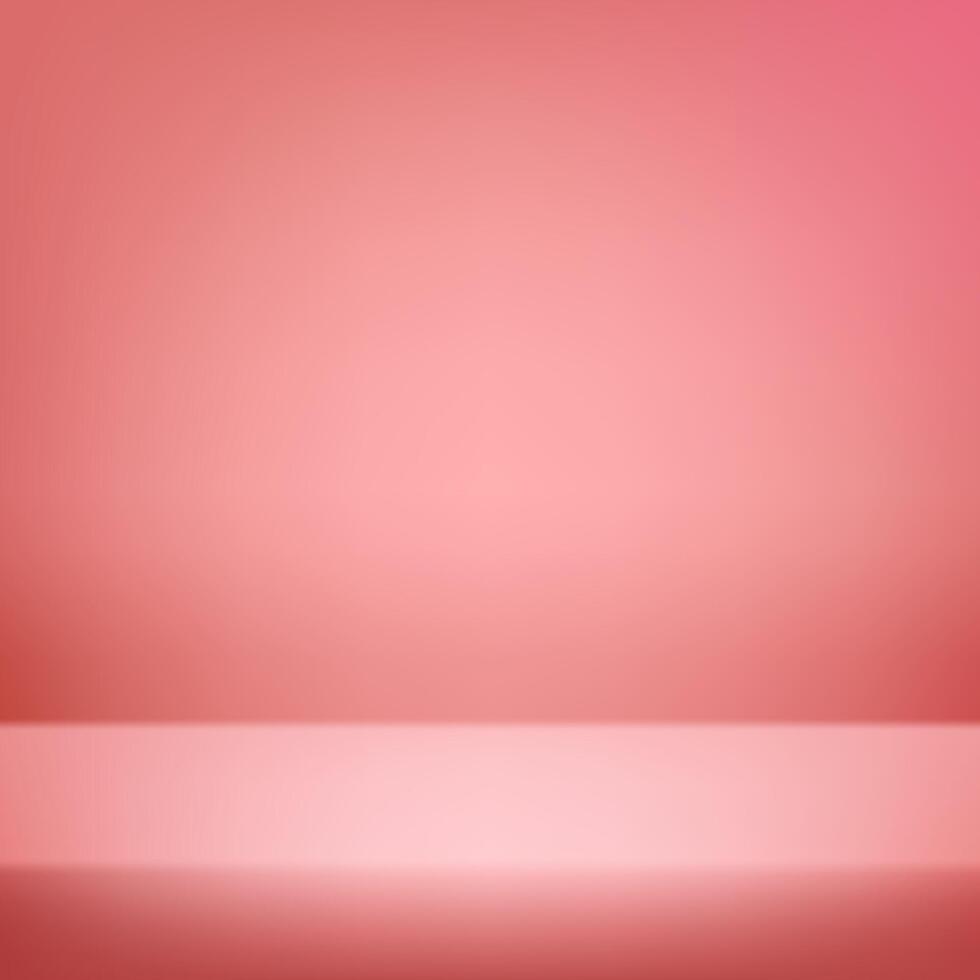 Pink studio background. Space for selling products on the website. Pink Background Empty Room Studio with table. illustration vector
