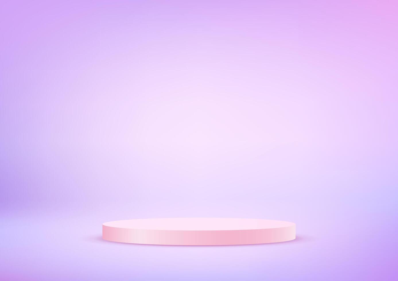 Abstract wallpaper design with copy space to display your products. Pastel Purple background 3d with pink podium Space for selling products on the website. illustration. vector