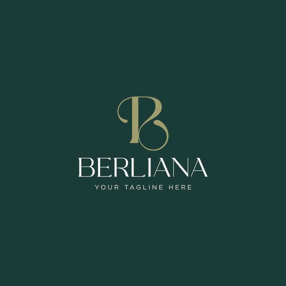 beauty B letter logo design vector