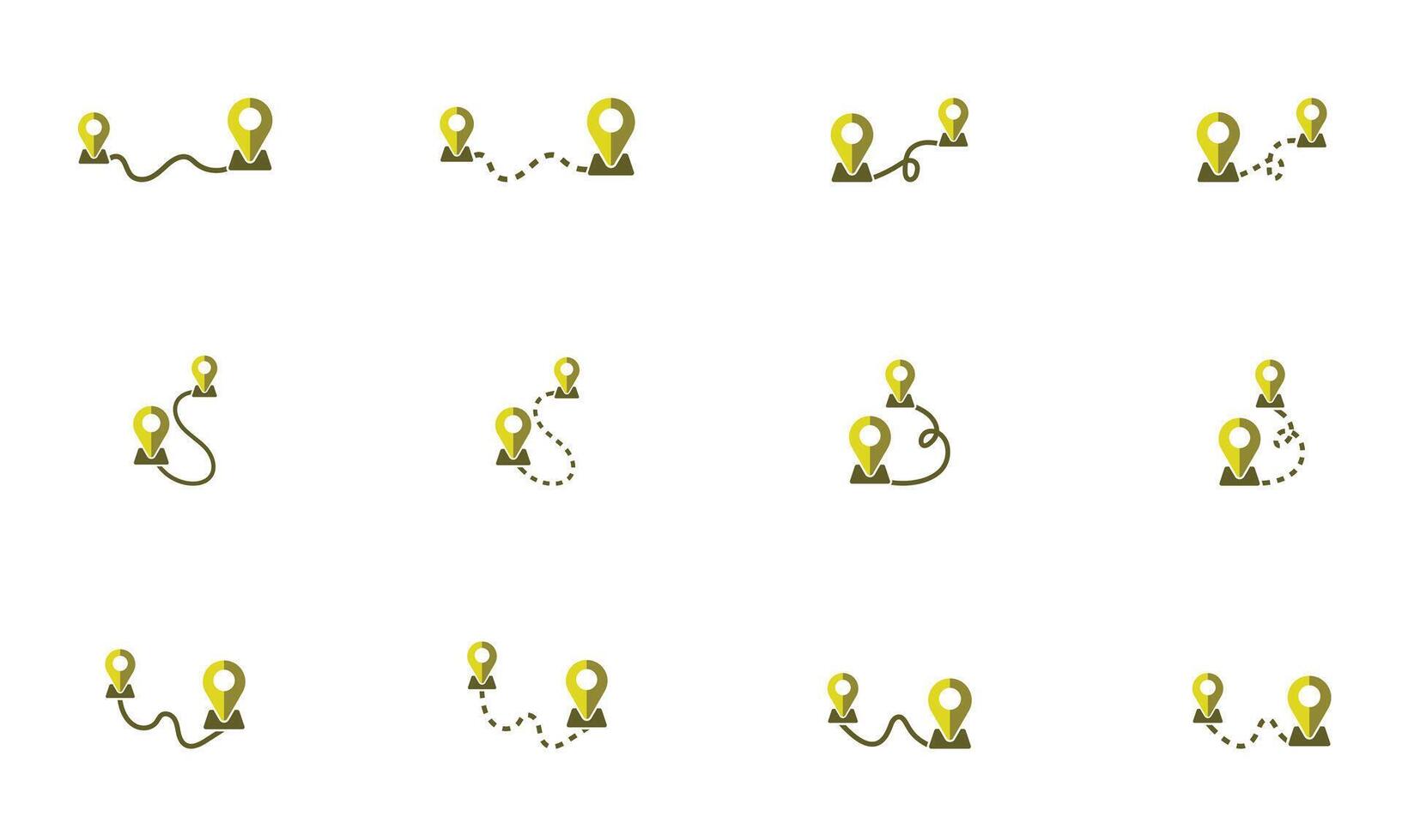 Icon Set of Map Pins and Navigation Markers vector
