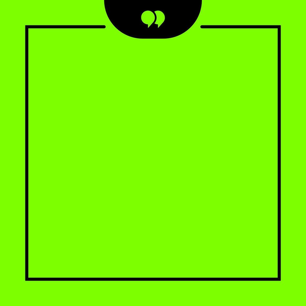 Double quotation marks. Quote box design with minimalist style. vector