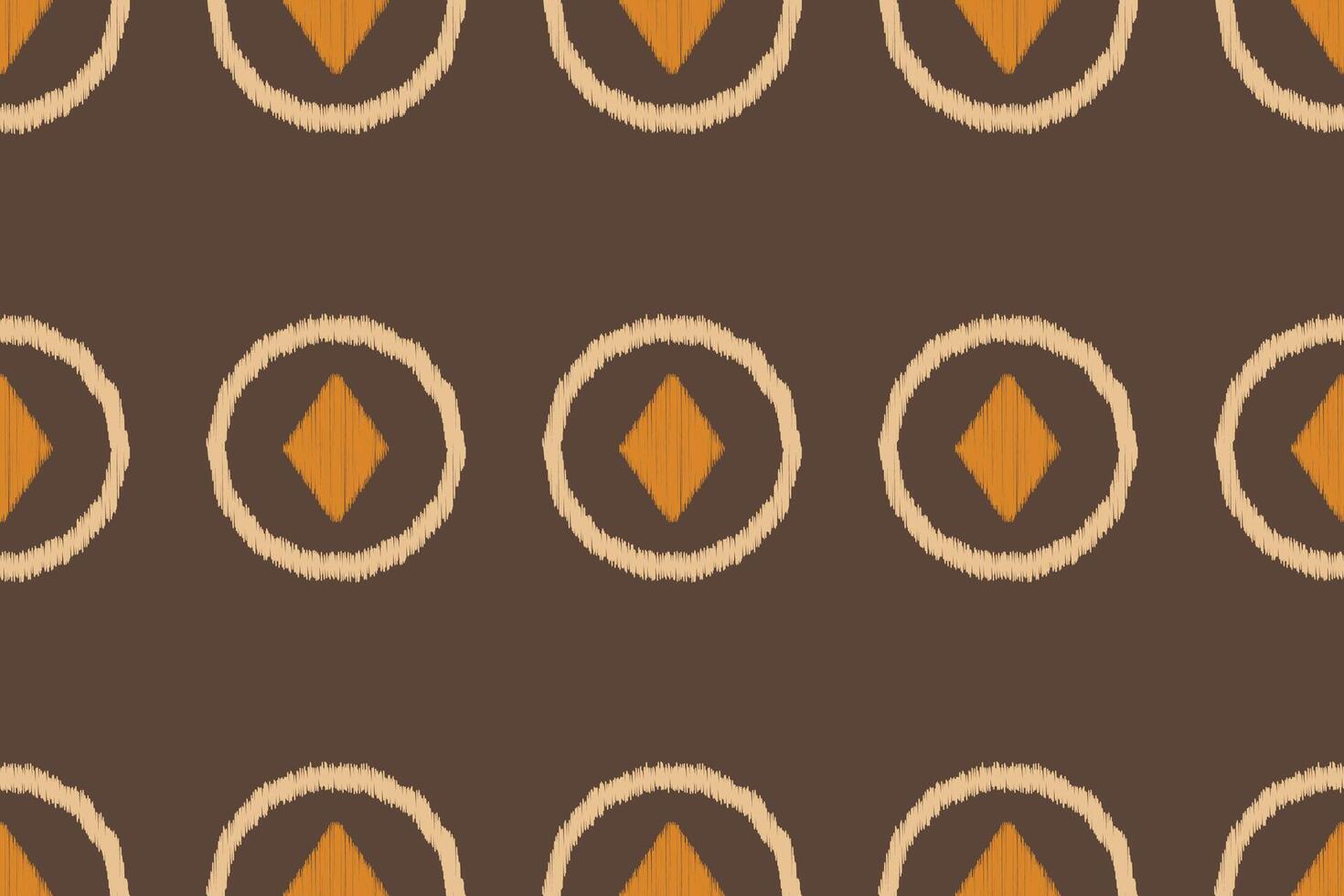 Design Geometric pattern ikat pattern brown background color fabric pattern decor. vector