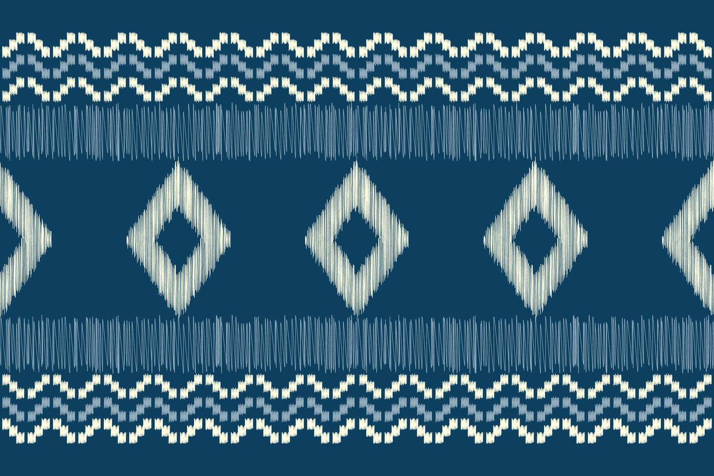 Ikat pattern with ethnic design bluse color background art. vector