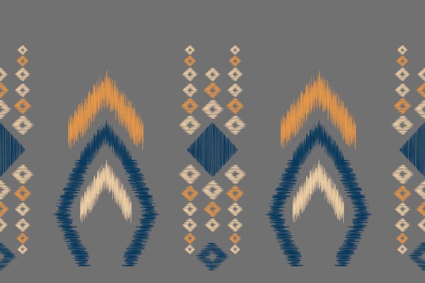 Ikat design of geometric gray grey background color wallpaper. vector