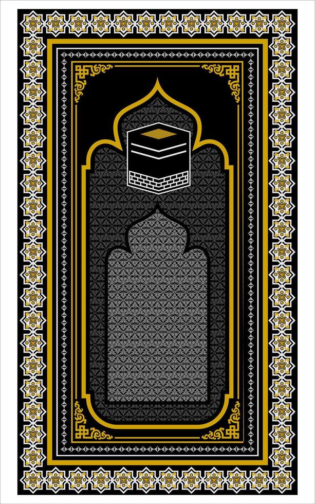 carpet design for muslim prayer vector