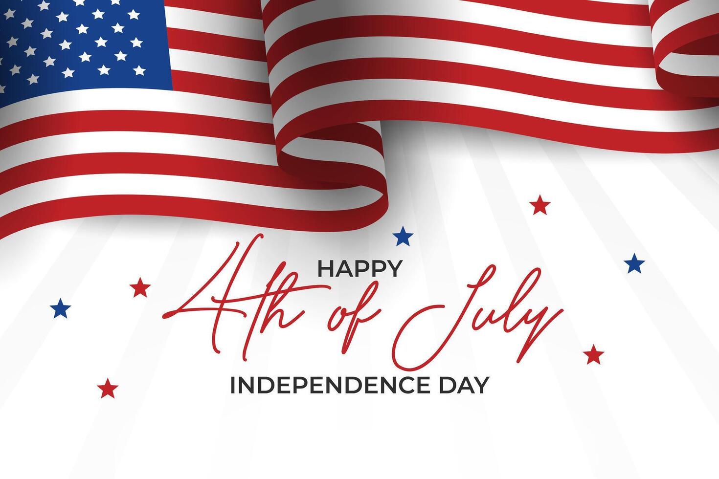 4th of July banner background vector
