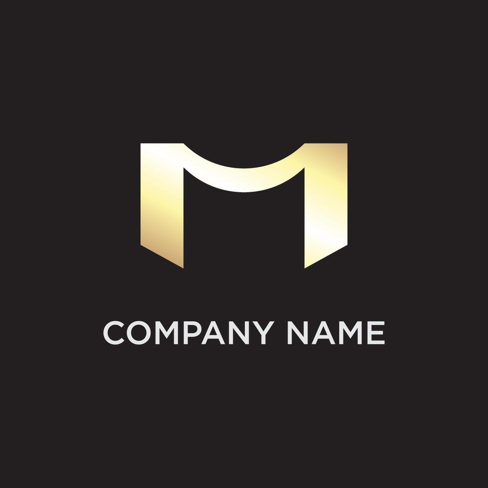 A striking gold gradient logo featuring a stylized letter M with a unique horn-like or spiked design, conveying power, strength, or exclusivity. vector