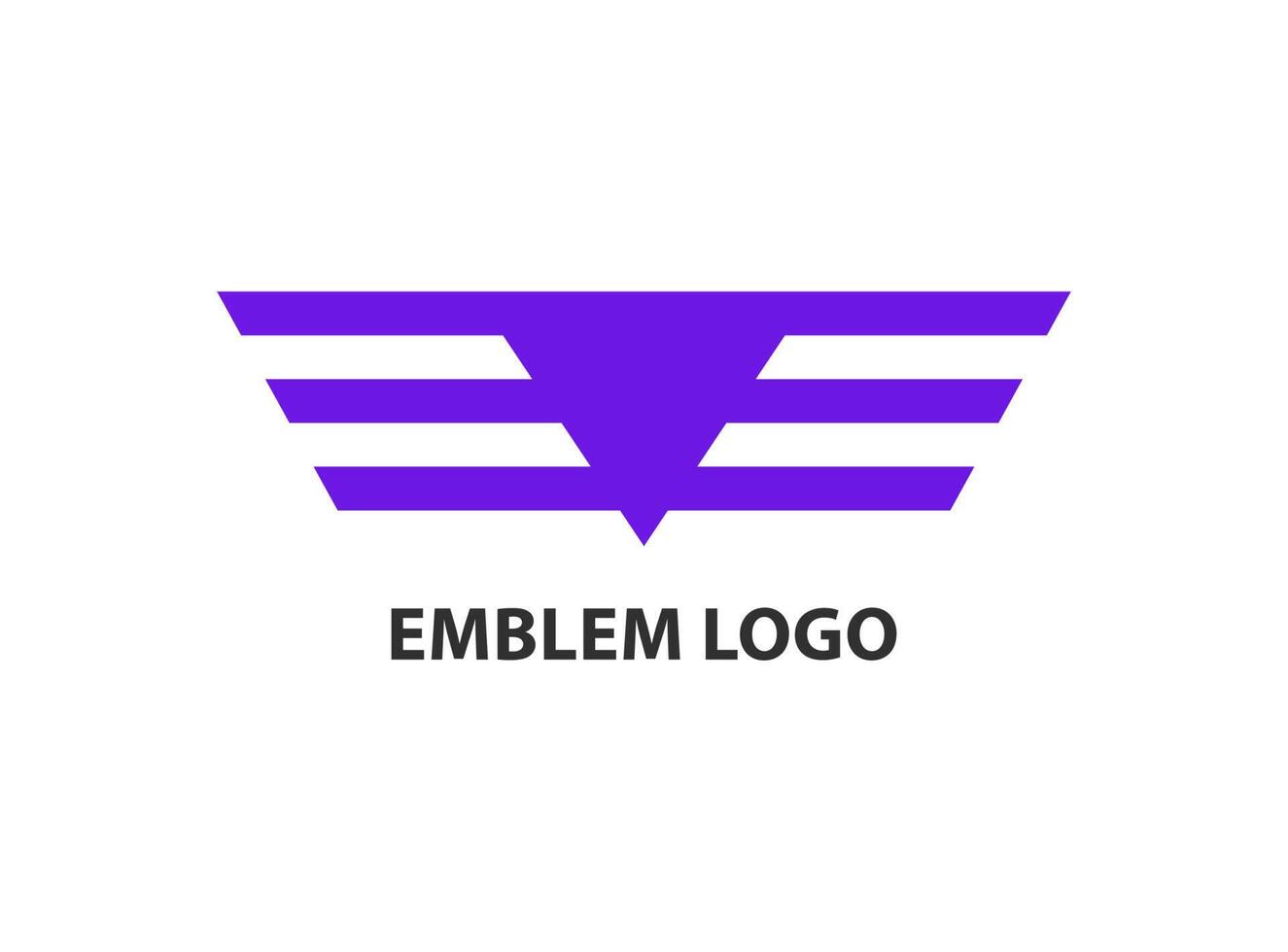 A bold, symmetrical abstract logo in vibrant purple, resembling a stylized pair of wings or a layered geometric design. vector