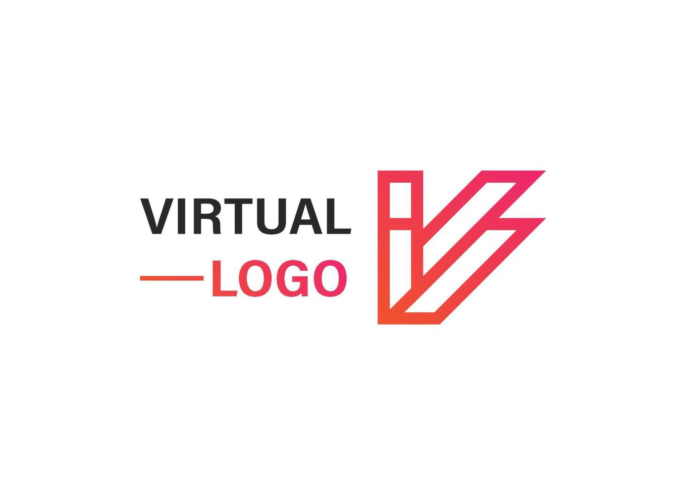 A vibrant, abstract icon with an orange-to-pink gradient, forming stylized lines that resemble a 'V' or rising motion. vector