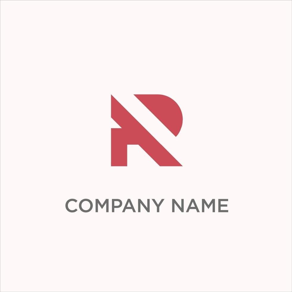 A bold red letter R logo featuring a prominent diagonal white stripe, creating a dynamic and modern visual. vector
