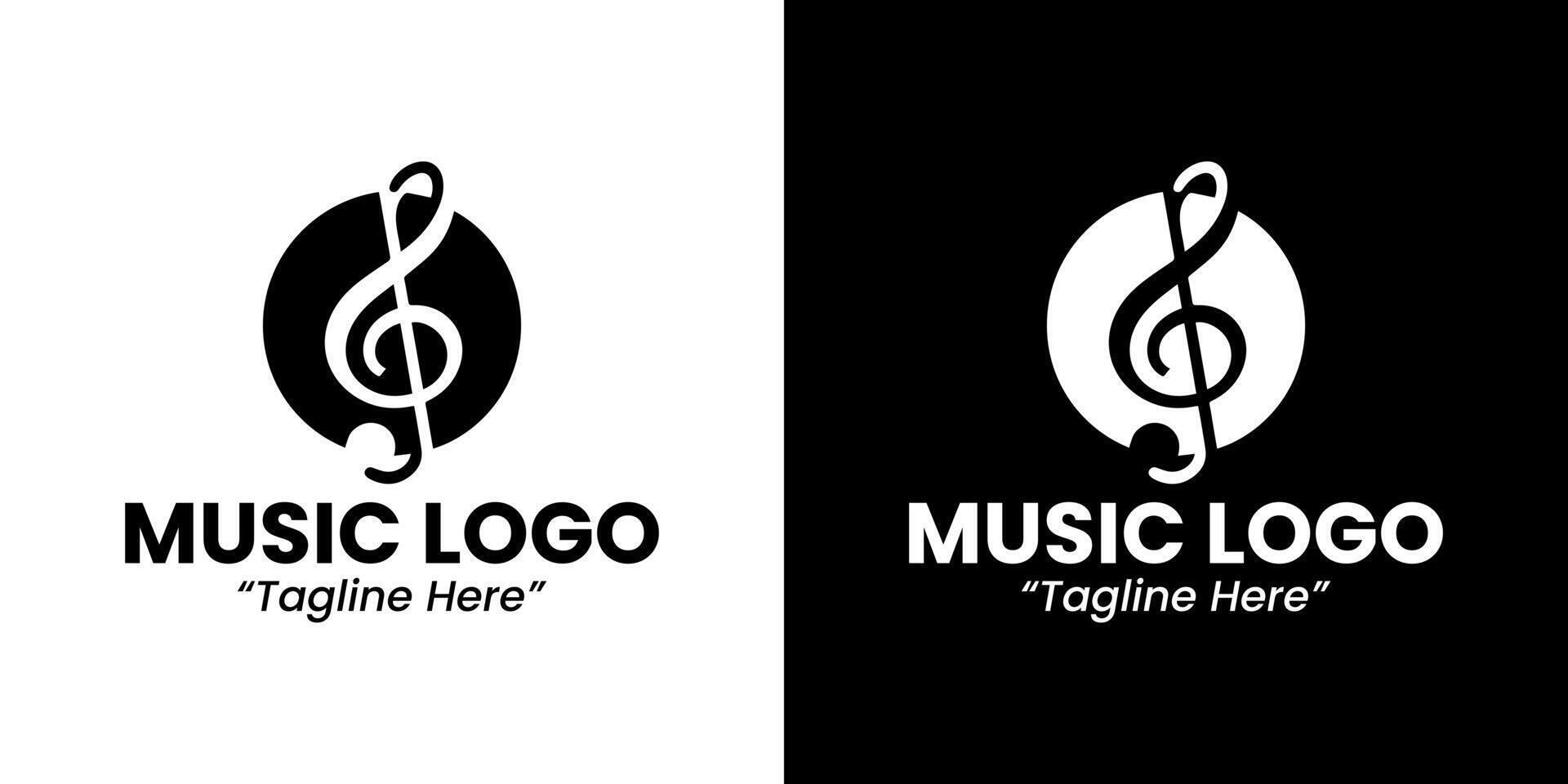 Stylish and Creative Music Logo for Sound and Audio Branding vector