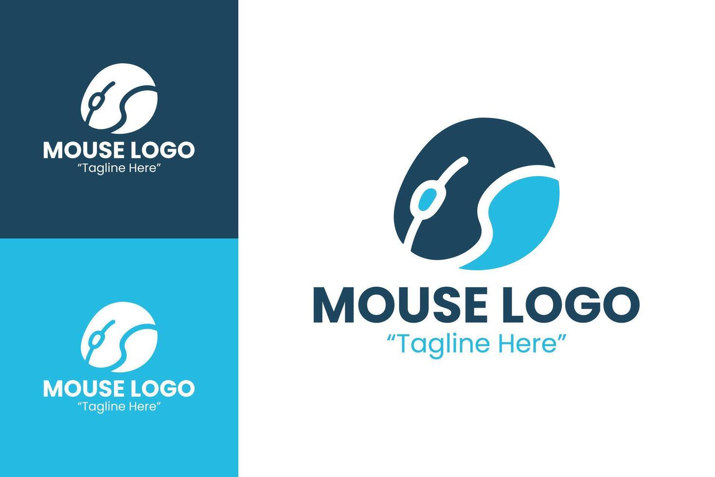 Sleek Mouse Logo with Abstract Lines for Digital Businesses vector