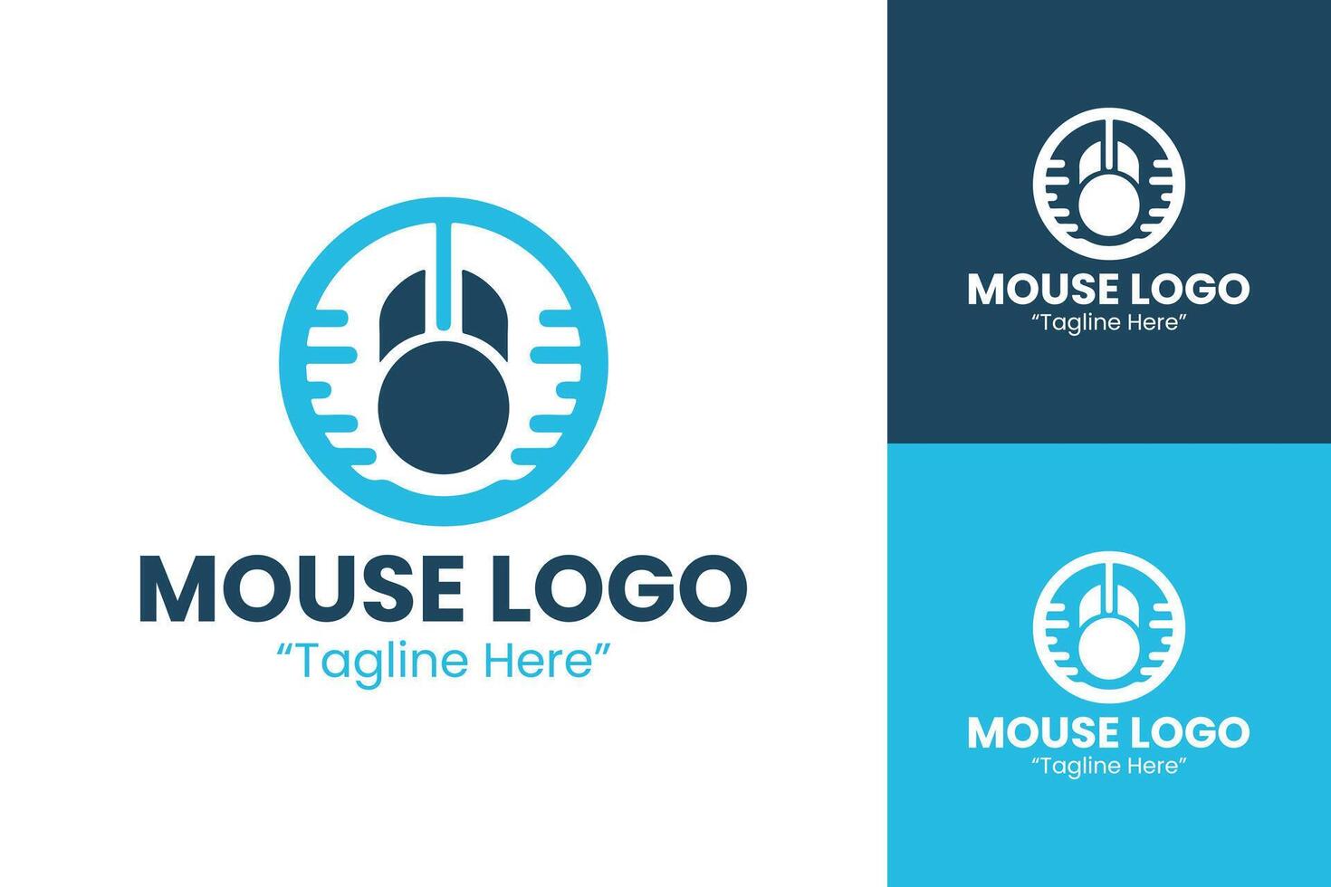 Modern and Professional Mouse Logo Design with Circular Icon vector