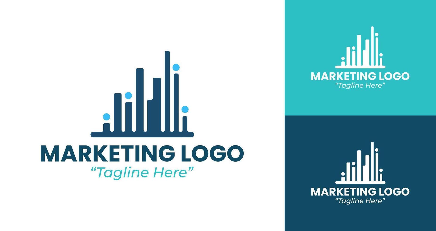 Professional Marketing Logos for Modern Business Branding and Growth vector