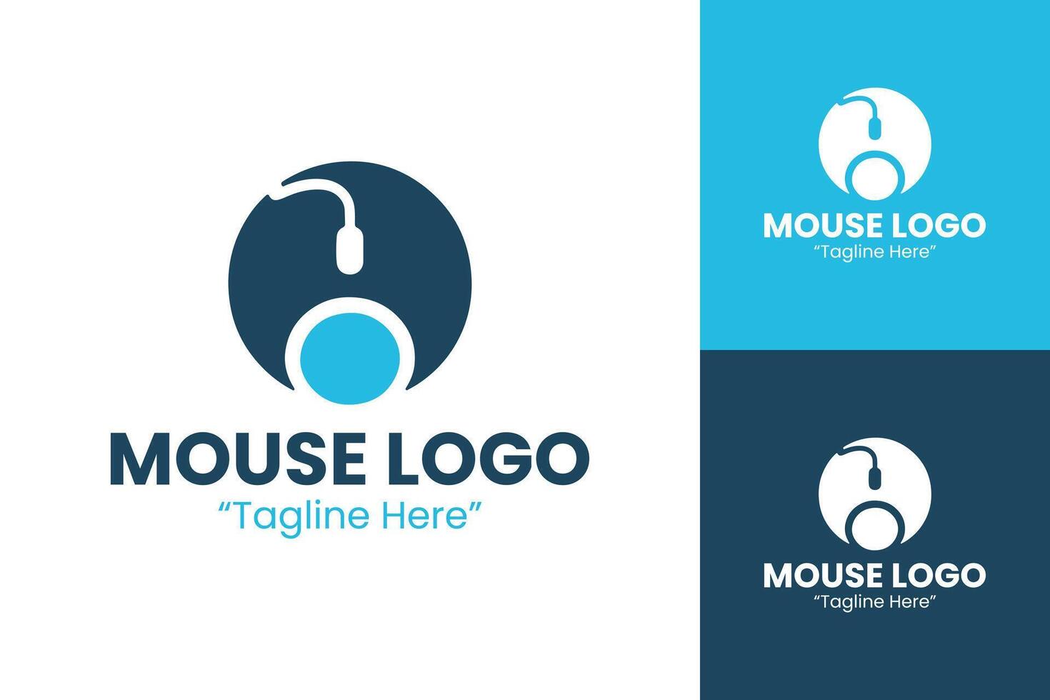 Clean and Stylish Mouse Logo for Modern Digital Branding vector