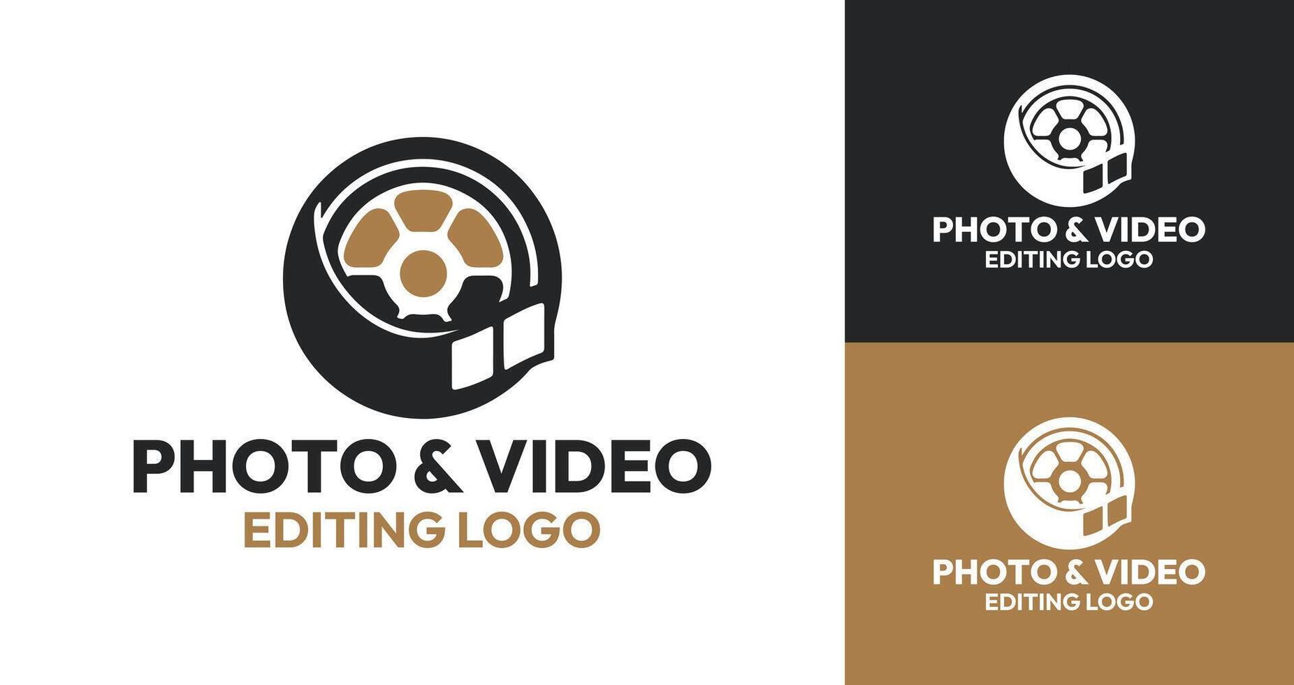 Modern Photography and Editing Logo Design for Branding and Identity vector