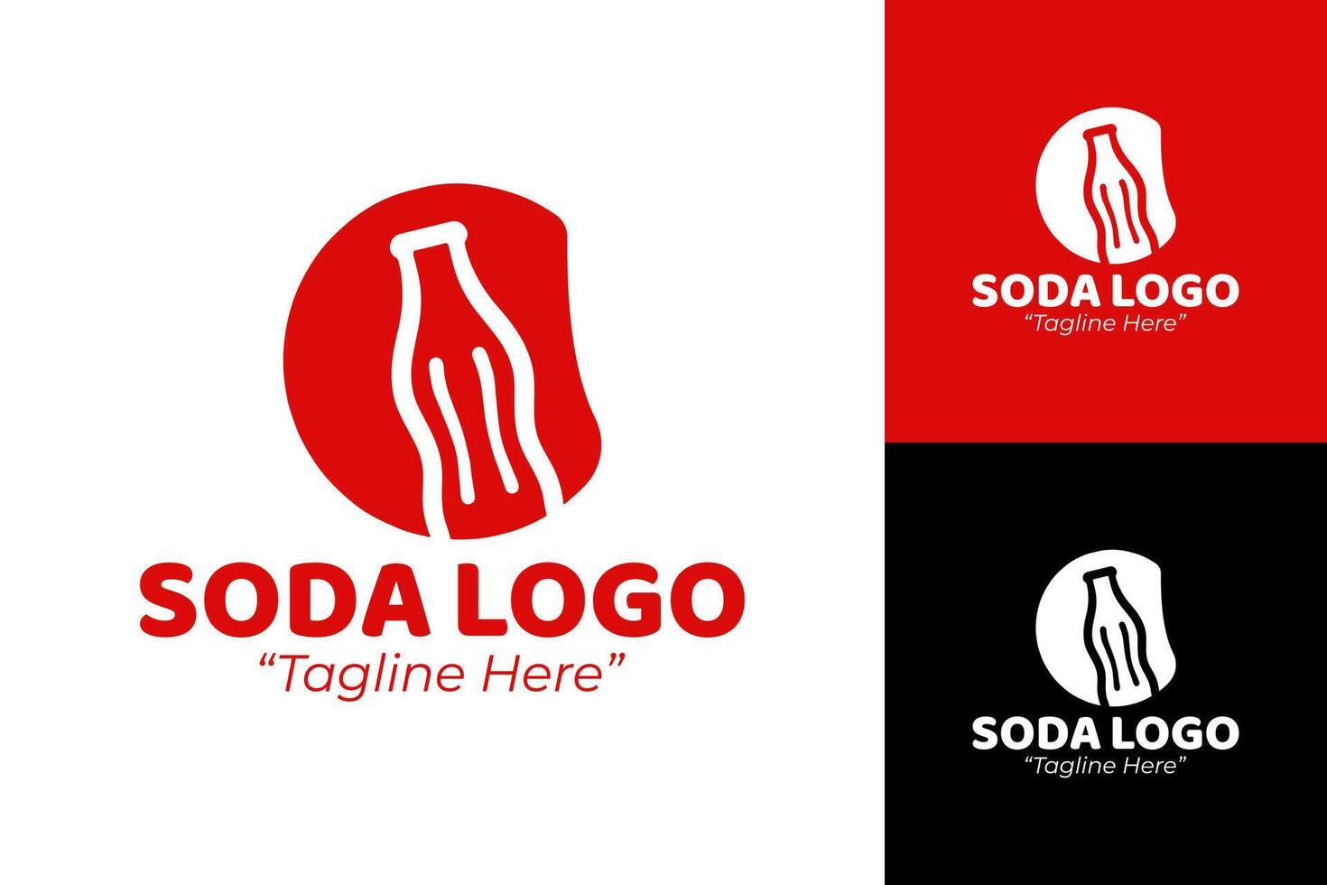 Creative and Minimalist Soda Bottle Logo for Beverage Branding vector