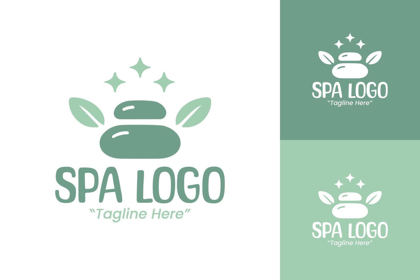 Modern Spa Branding Logo Design for Relaxation and Wellness Centers vector