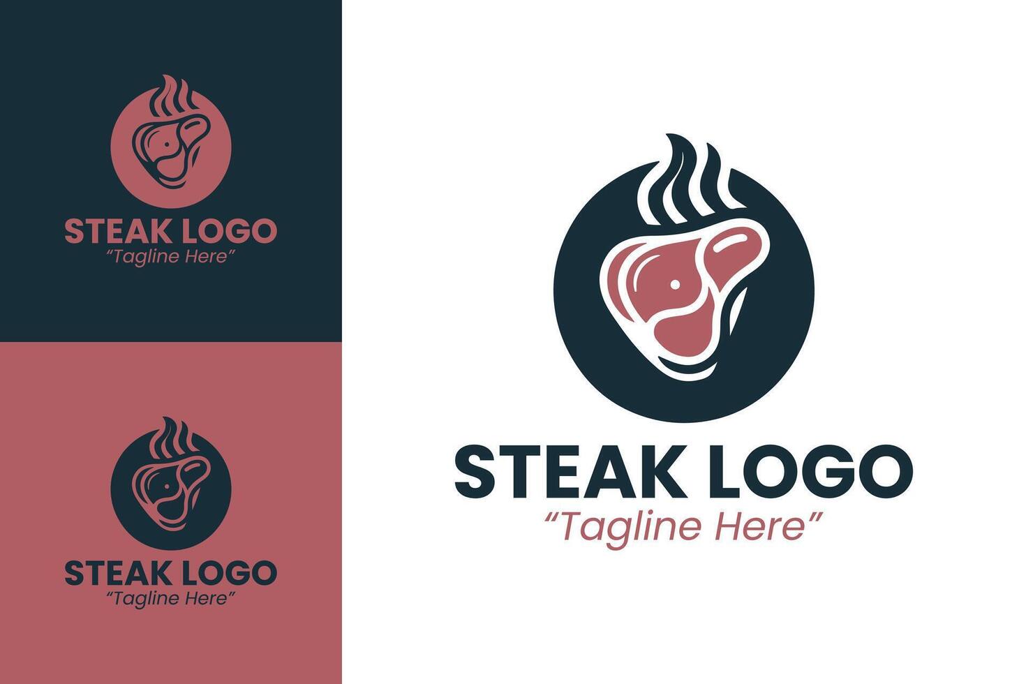 Modern Steakhouse Logo Design for Branding and Marketing vector