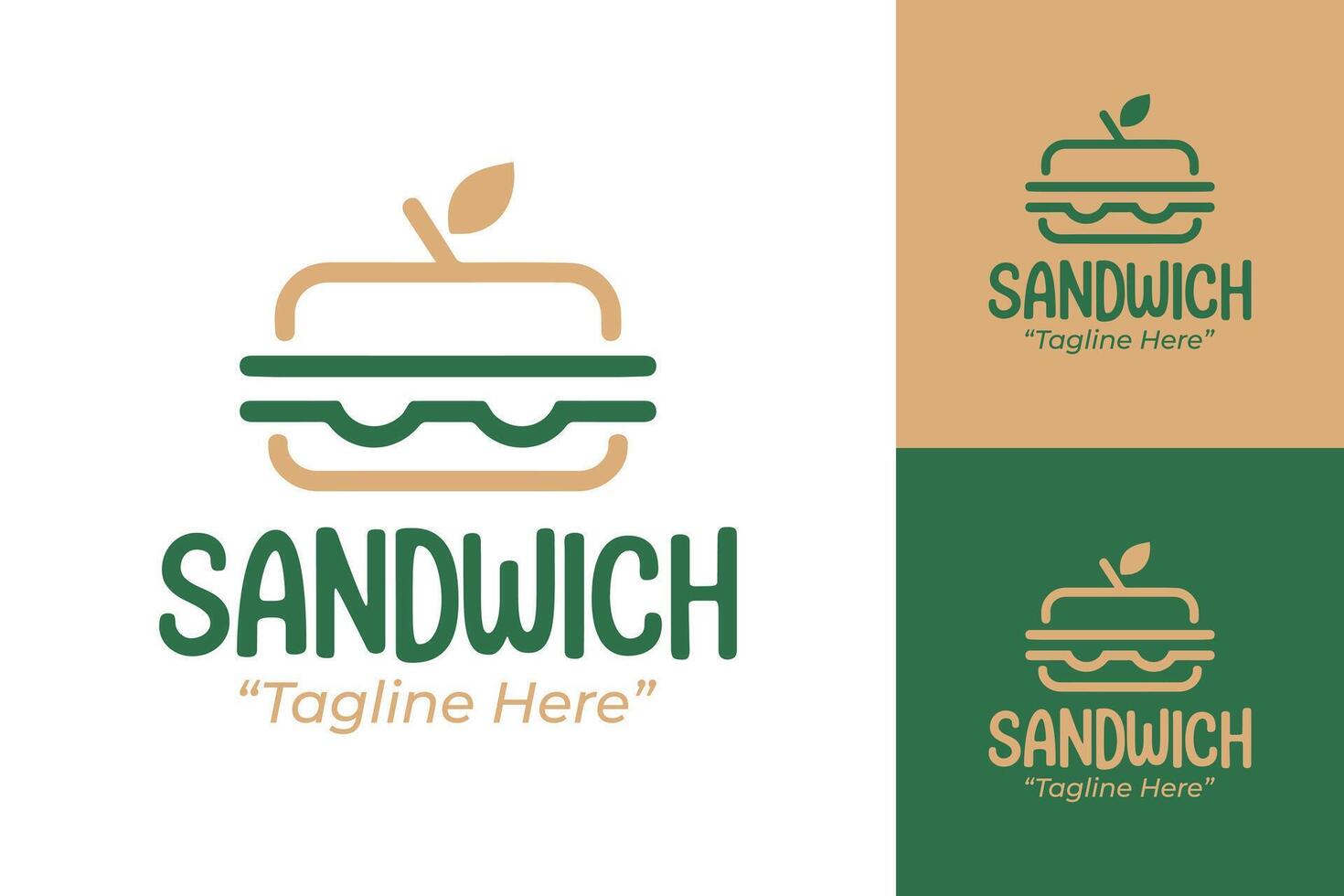 Professional and Creative Sandwich Logo for Food Business Branding vector