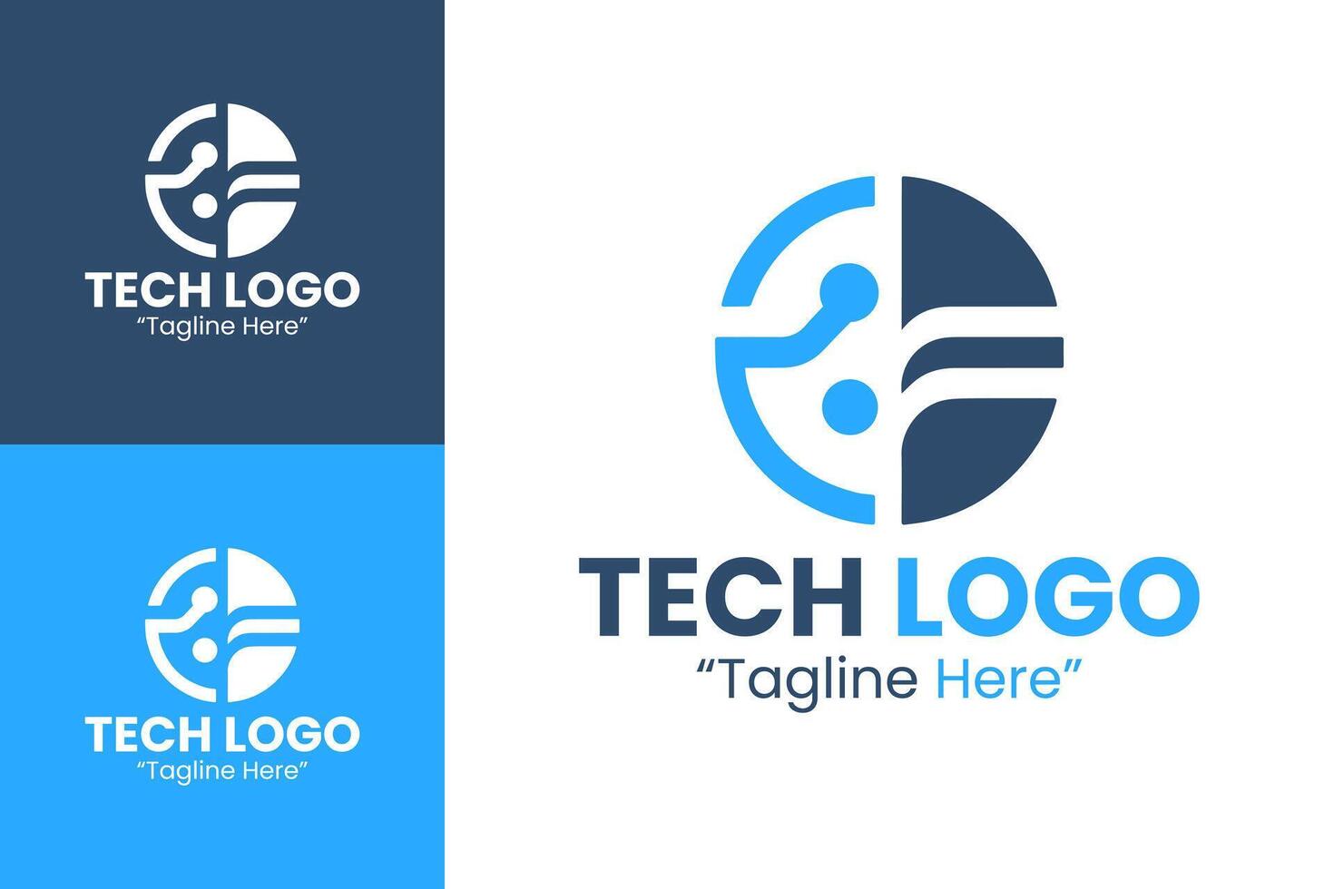 Modern Tech Logos for Innovative Solutions and Professional Branding vector