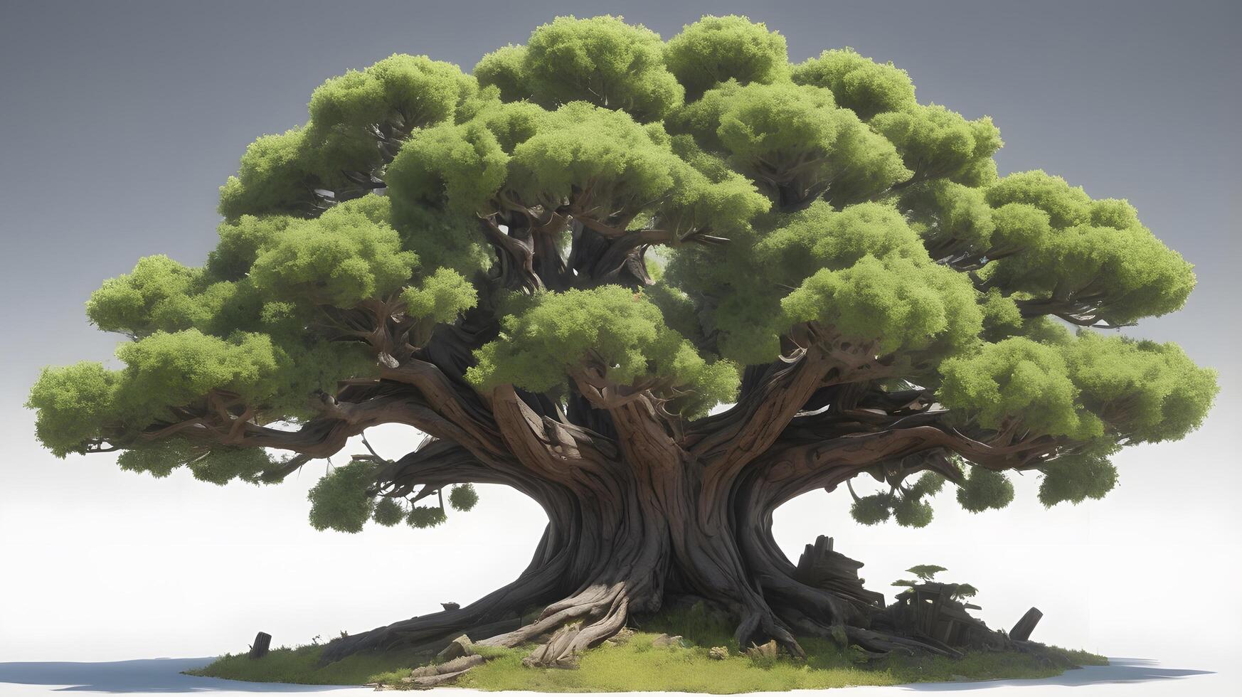 digital painting of a giant tree photo