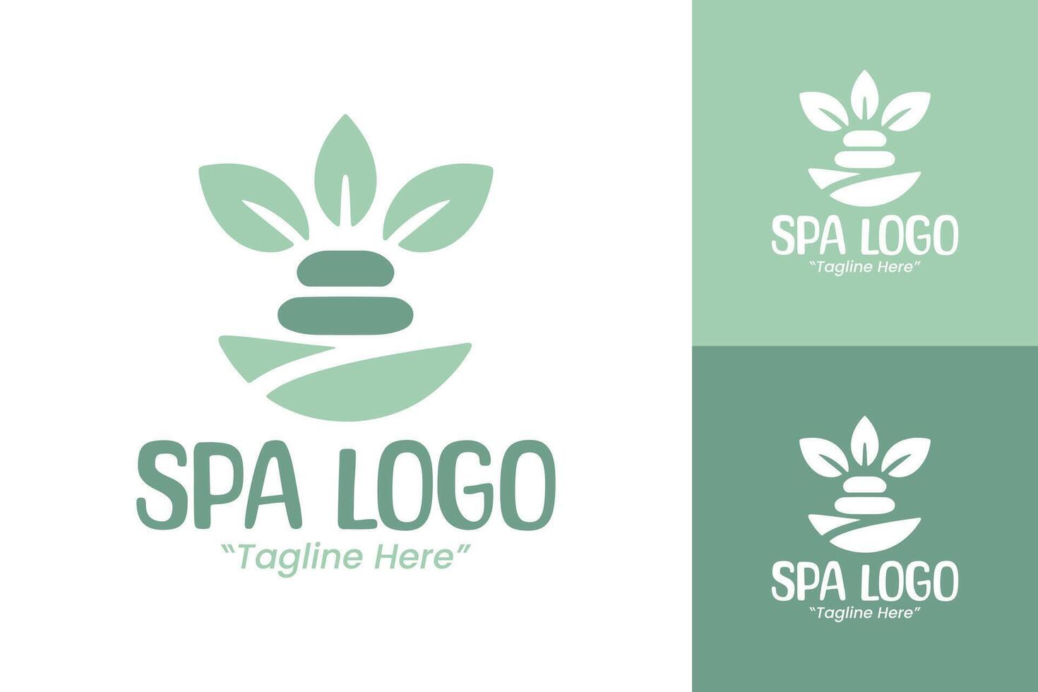 Wellness and Spa Logo Design with Green Elements for Health and Beauty Centers vector