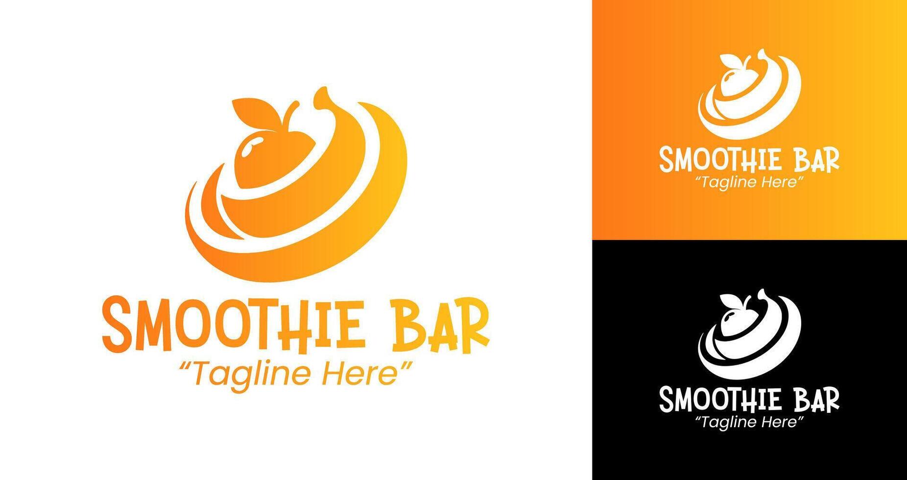 Modern and Professional Smoothie Bar Logo Designs for Branding and Identity vector
