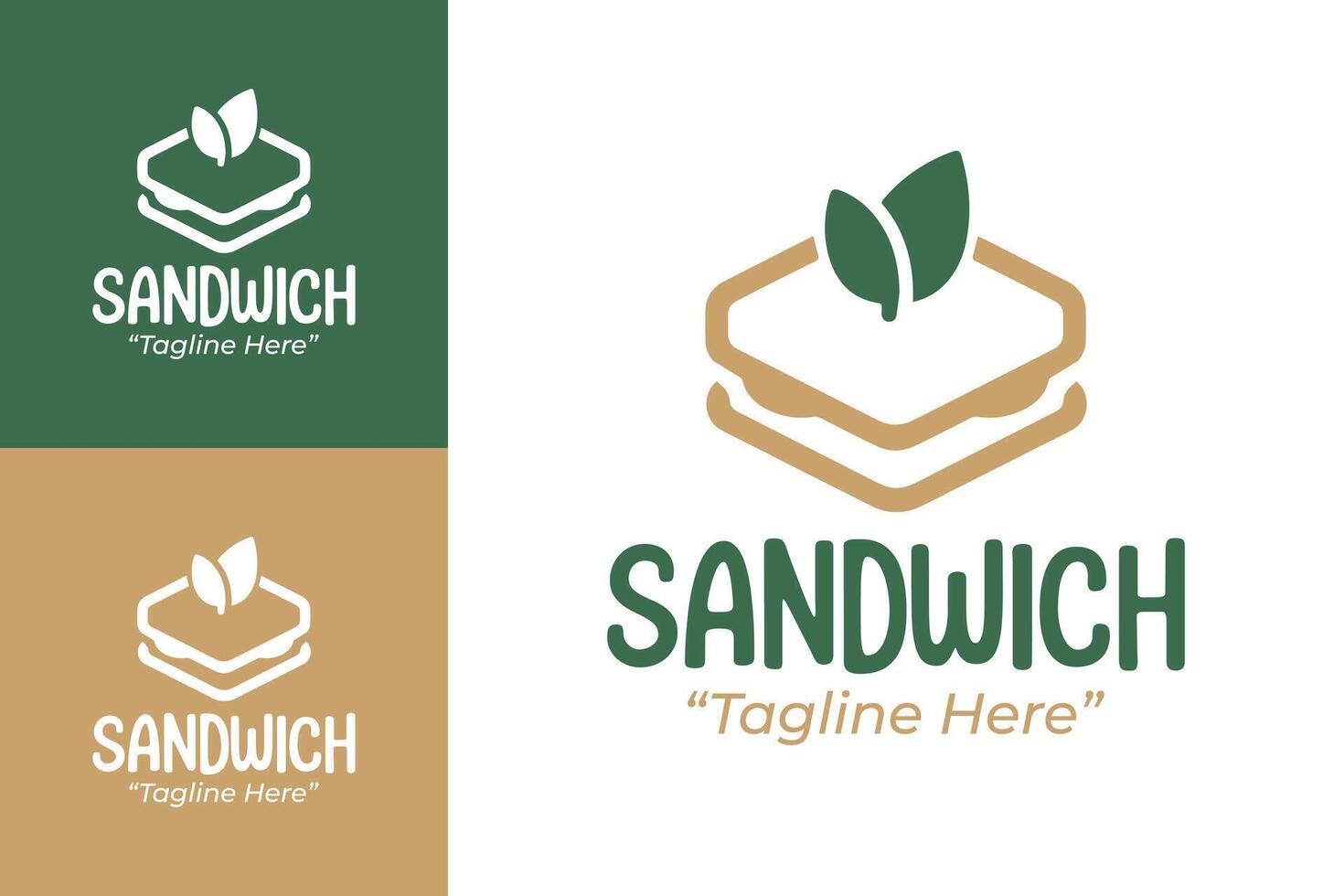 Fresh and Creative Sandwich Logo for Restaurant Branding vector