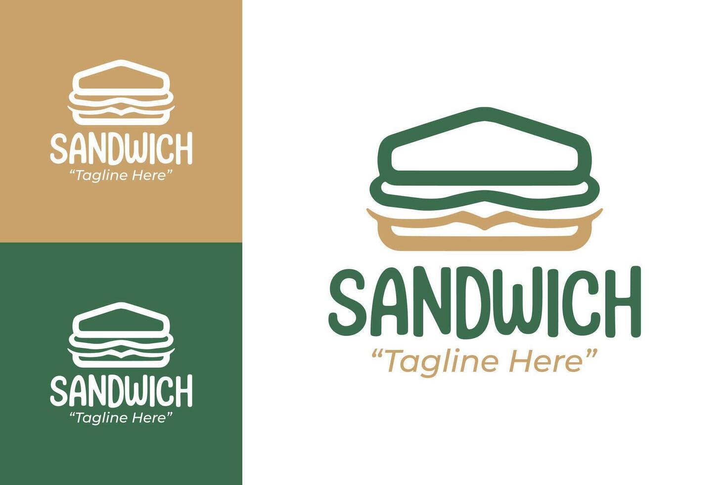 Minimalist Sandwich Logo for Branding and Identity vector