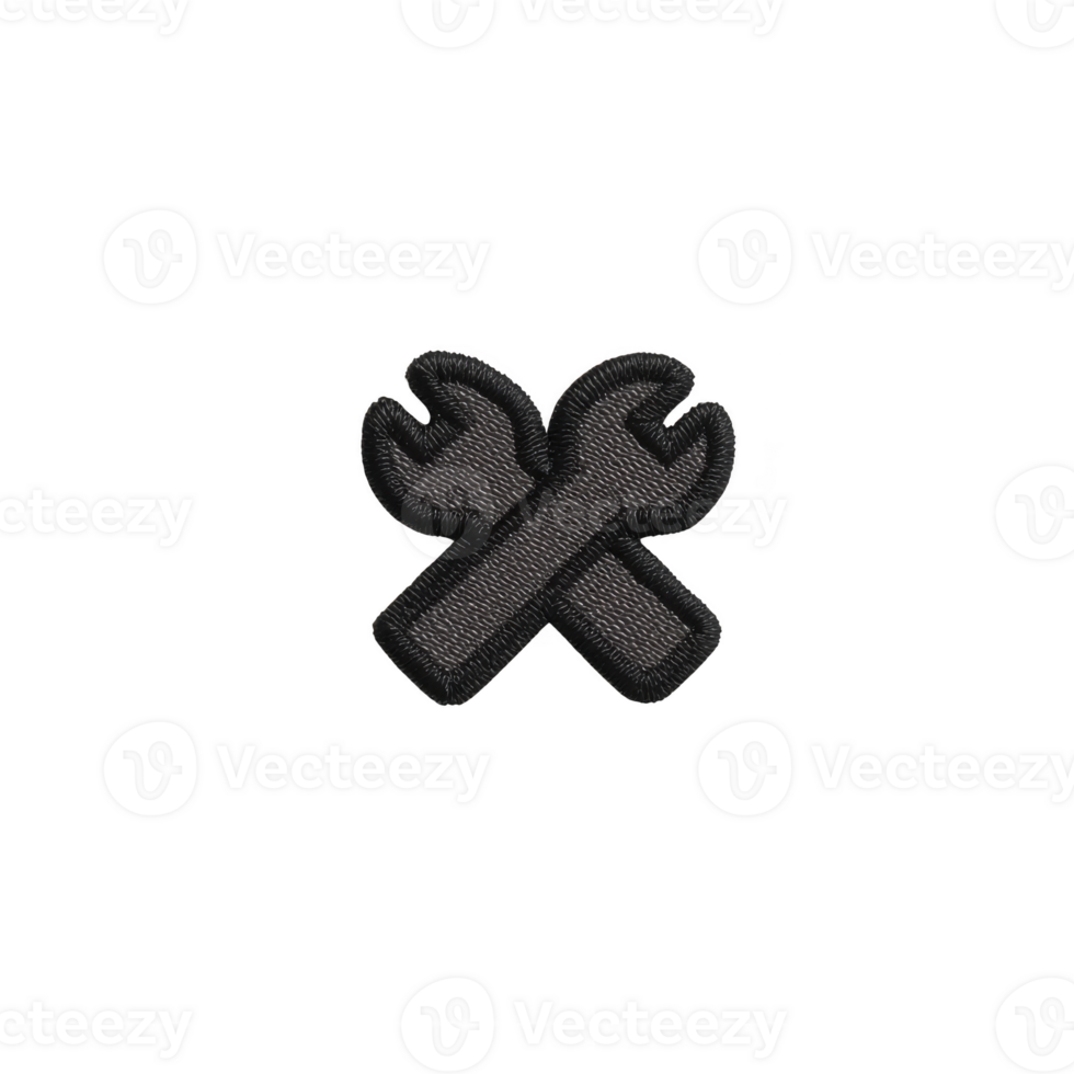 Black and white illustration of crossed wrench and screwdriver symbolizes tools and repair. simple design is often used to represent maintenance or technical support png