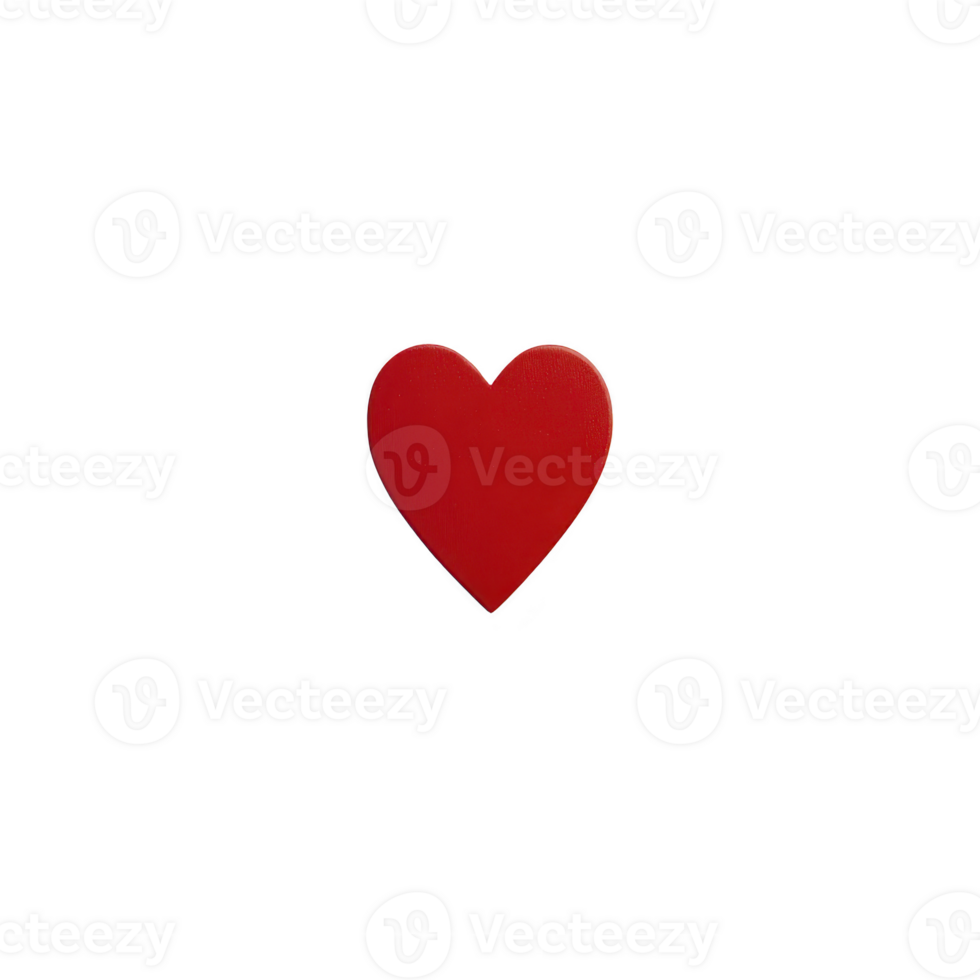 Simple red heart shape on plain background, symbolizing love and affection. heart is centered and stands out due to its vibrant color, conveying warmth and emotion png