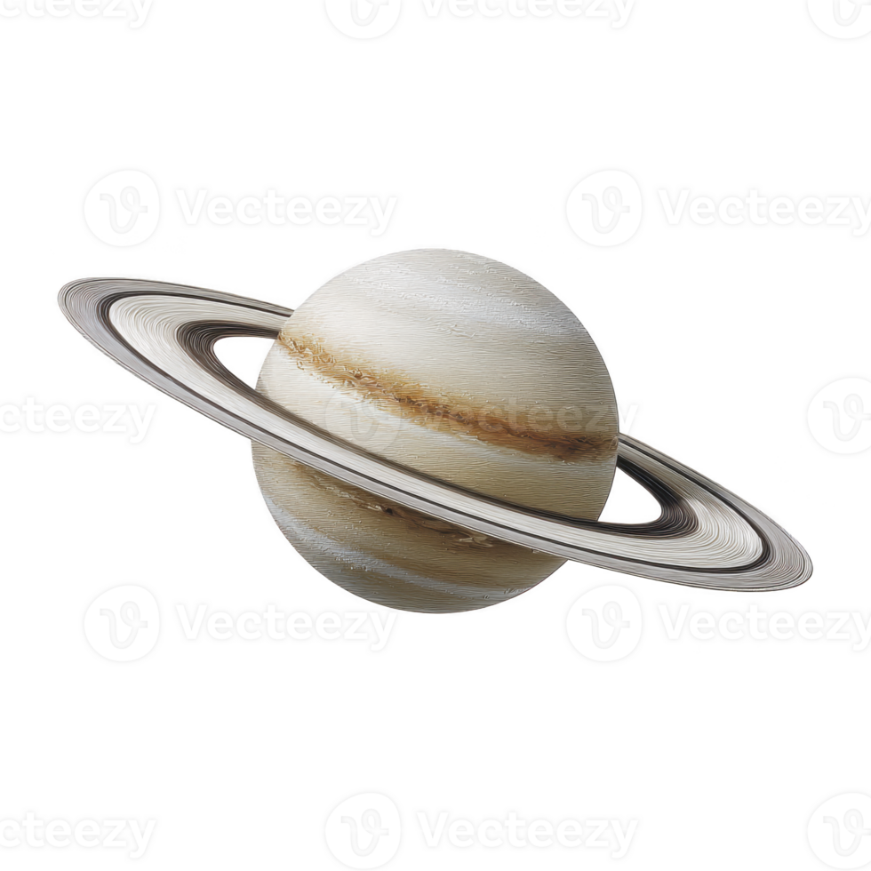 Saturn, sixth planet from Sun, is known for its stunning rings composed of ice and rock particles. This gas giant is prominent feature in our solar system png